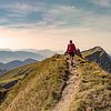Man walking on mountain