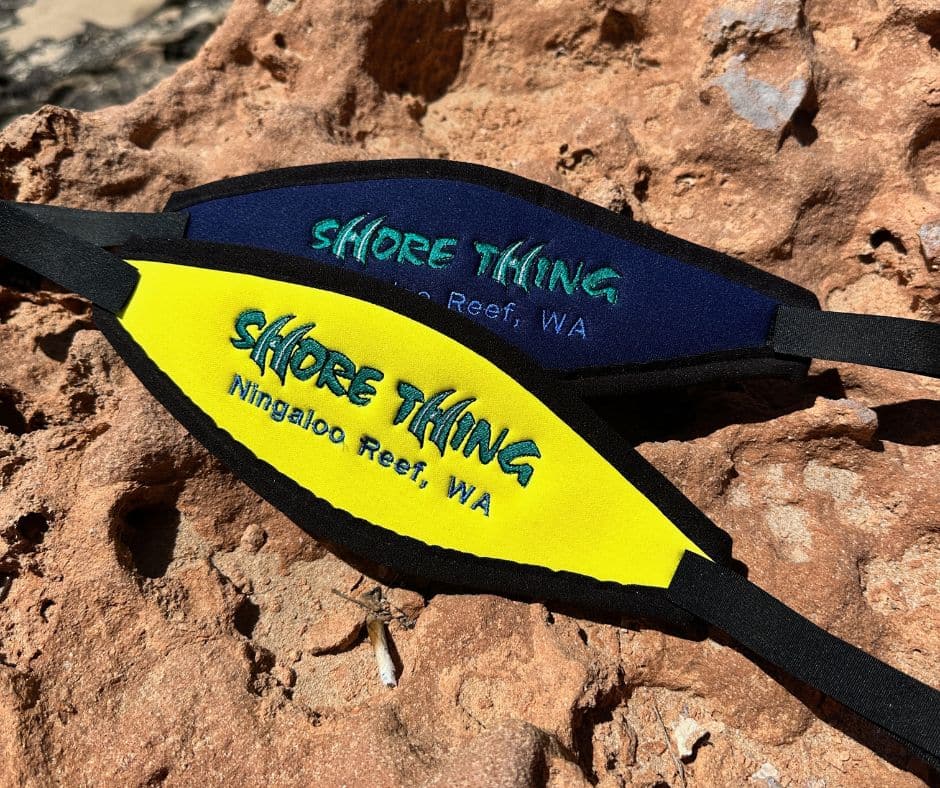 Shore Thing Mask straps in Yellow & Navy